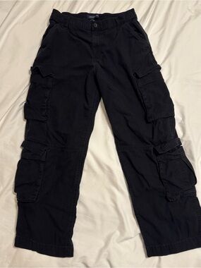 Aeropostale Black Men's Cargo Pants with Multiple Pockets